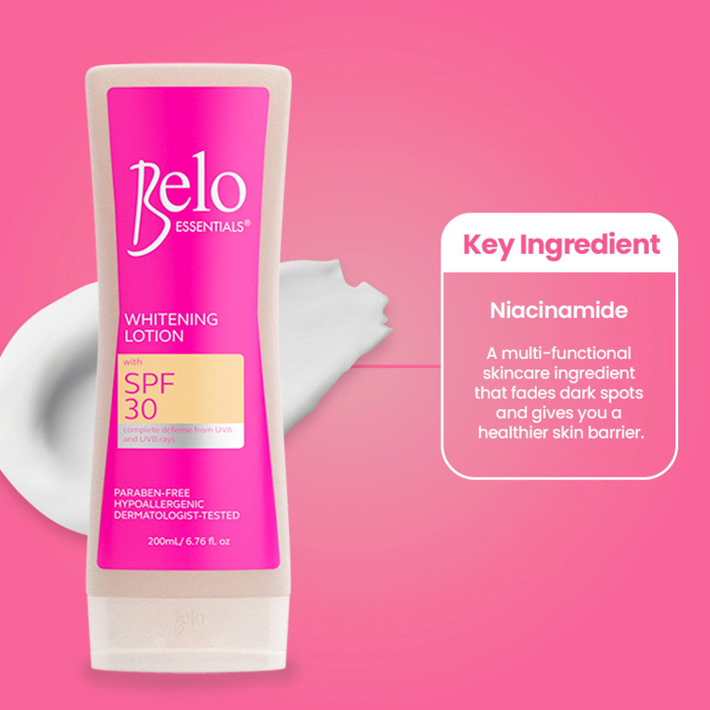 Belo Whitening Lotion with SPF30 100mL | Filipino Skincare NZ - key ingredient