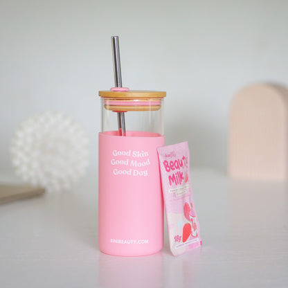 Bini Beauty Good Mood Tumbler in Blush | Bini Beauty