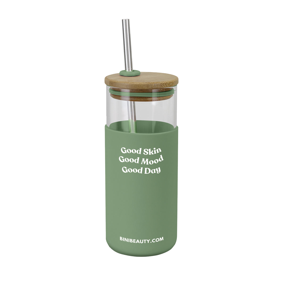 Bini Beauty Good Mood Tumbler in Sage | Bini Beauty