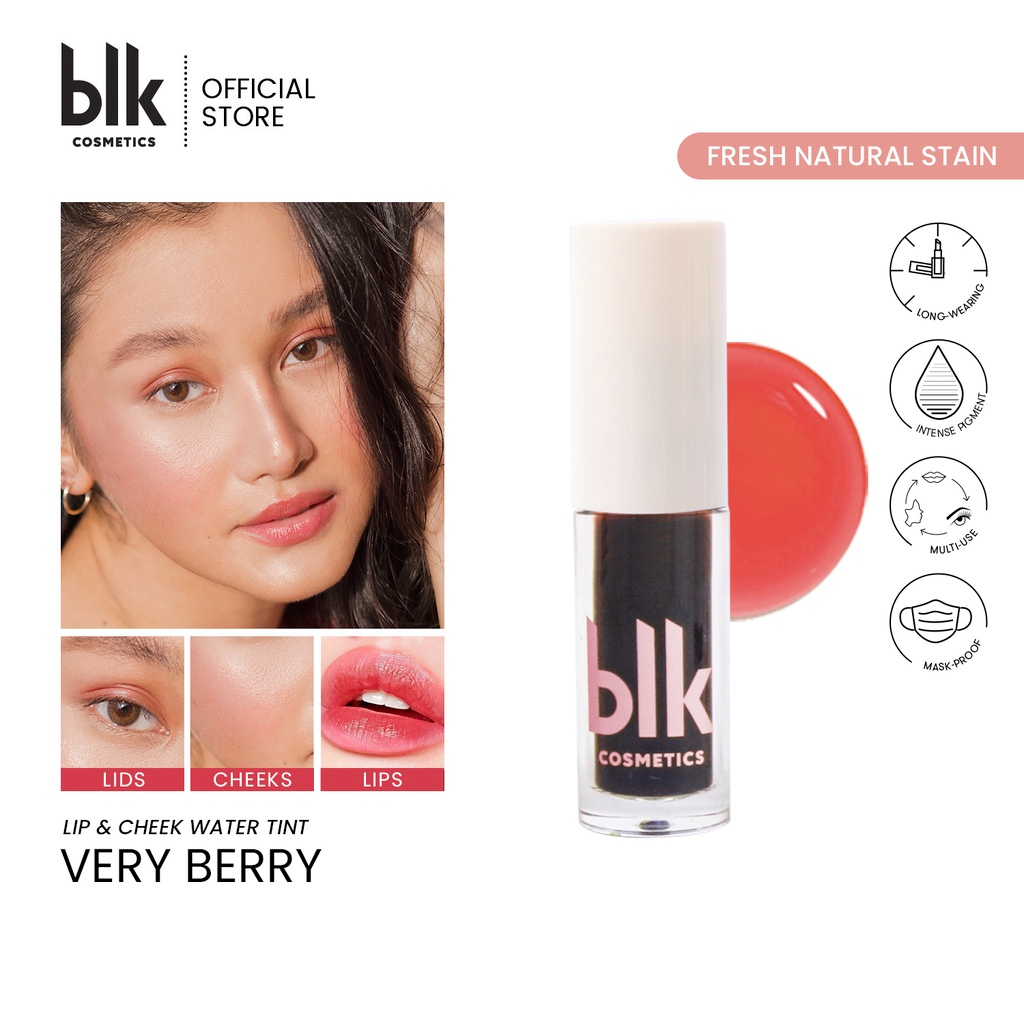 BLK Cosmetics Fresh Lip and Cheek Water Tint | Filipino Skincare NZ AU - very berry