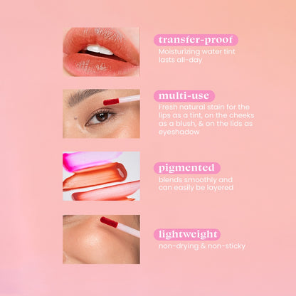 BLK Cosmetics Fresh Lip and Cheek Water Tint | Filipino Skincare NZ AU - features
