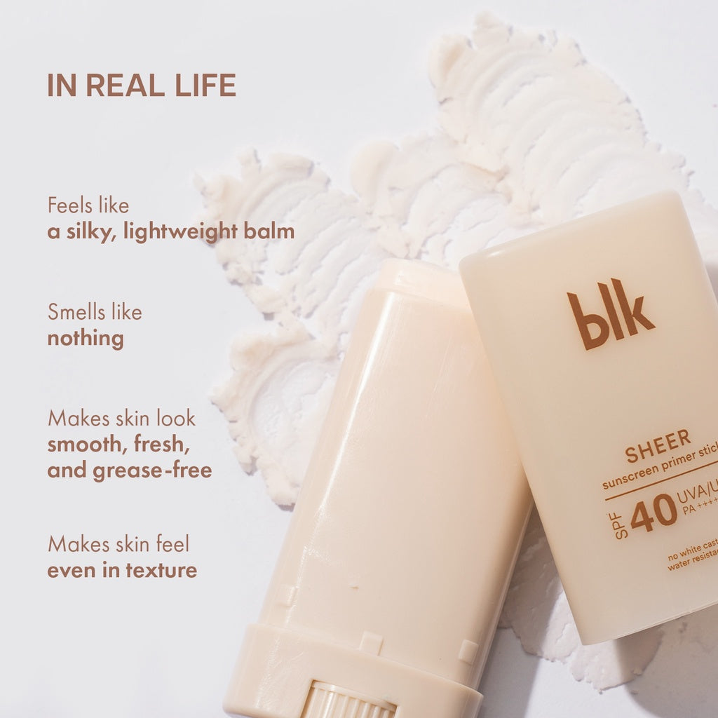 BLK Cosmetics Universal Sheet Sunscreen Primer Stick SPF40 NZ AU - benefits
