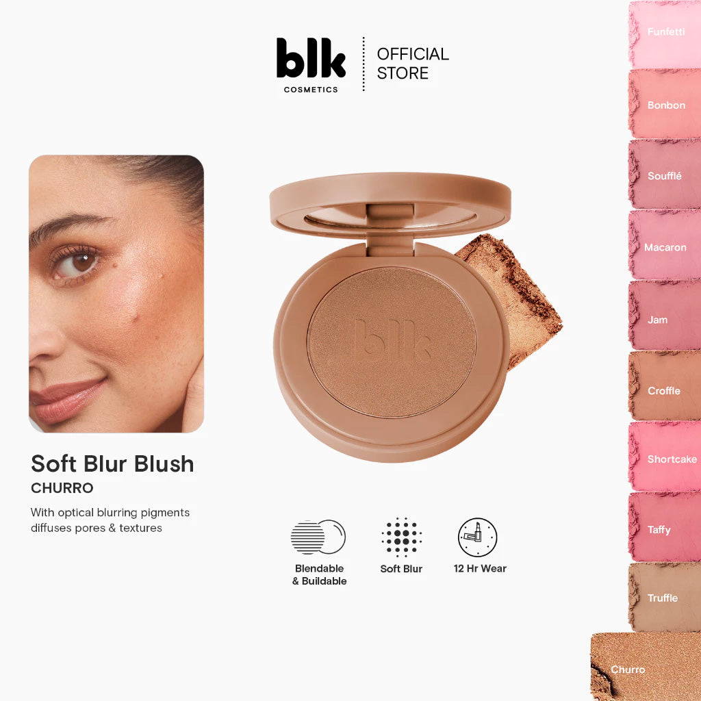 Blk Cosmetics Soft Blur Powder Blush 4g - CHURRO