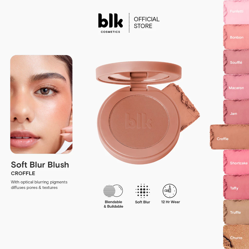 Blk Cosmetics Soft Blur Powder Blush 4g - CROFFLE
