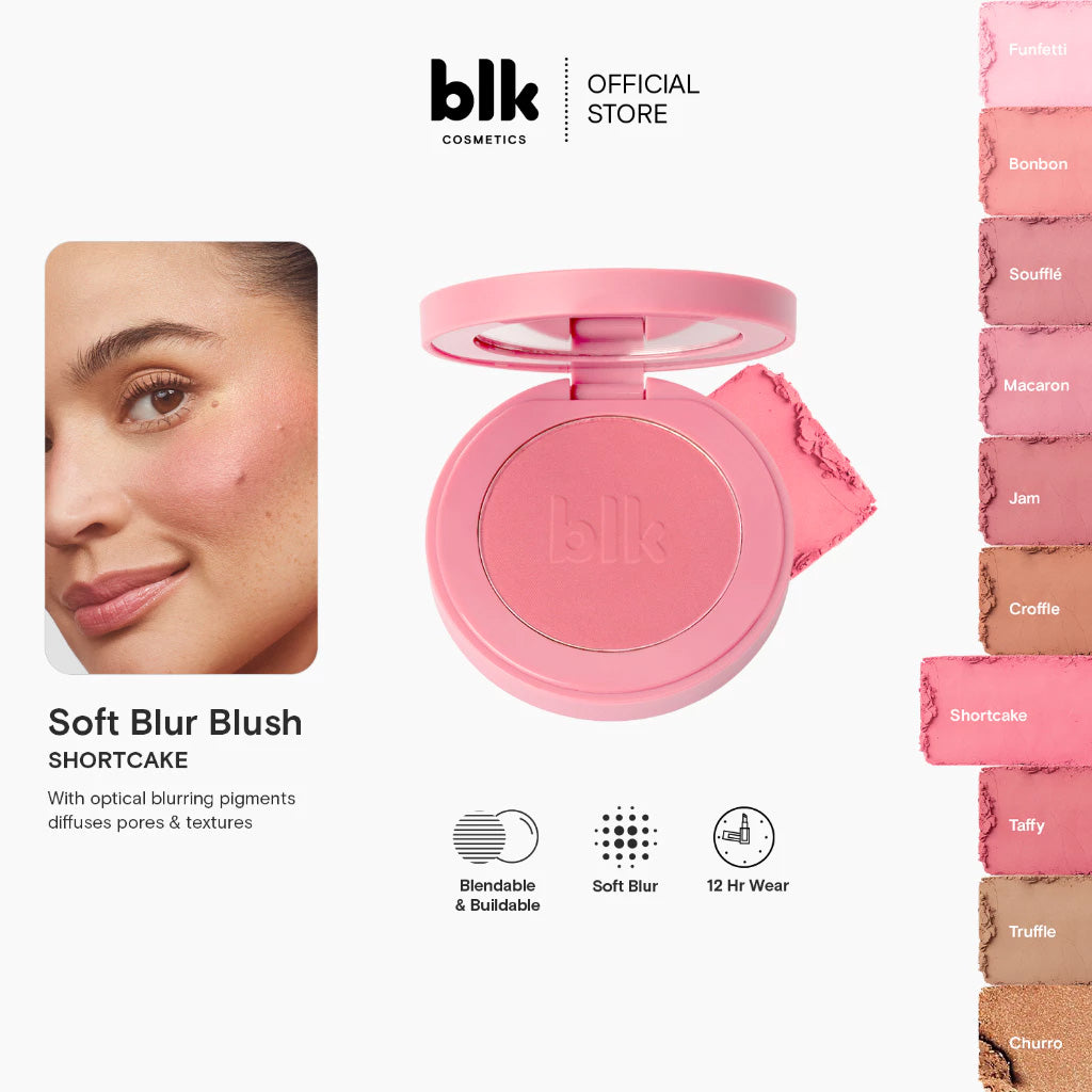 Blk Cosmetics Soft Blur Powder Blush 4g - SHORTCAKE