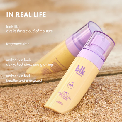 BLK Cosmetics Fresh Setting Spray Sun Mist SPF 40 benefits