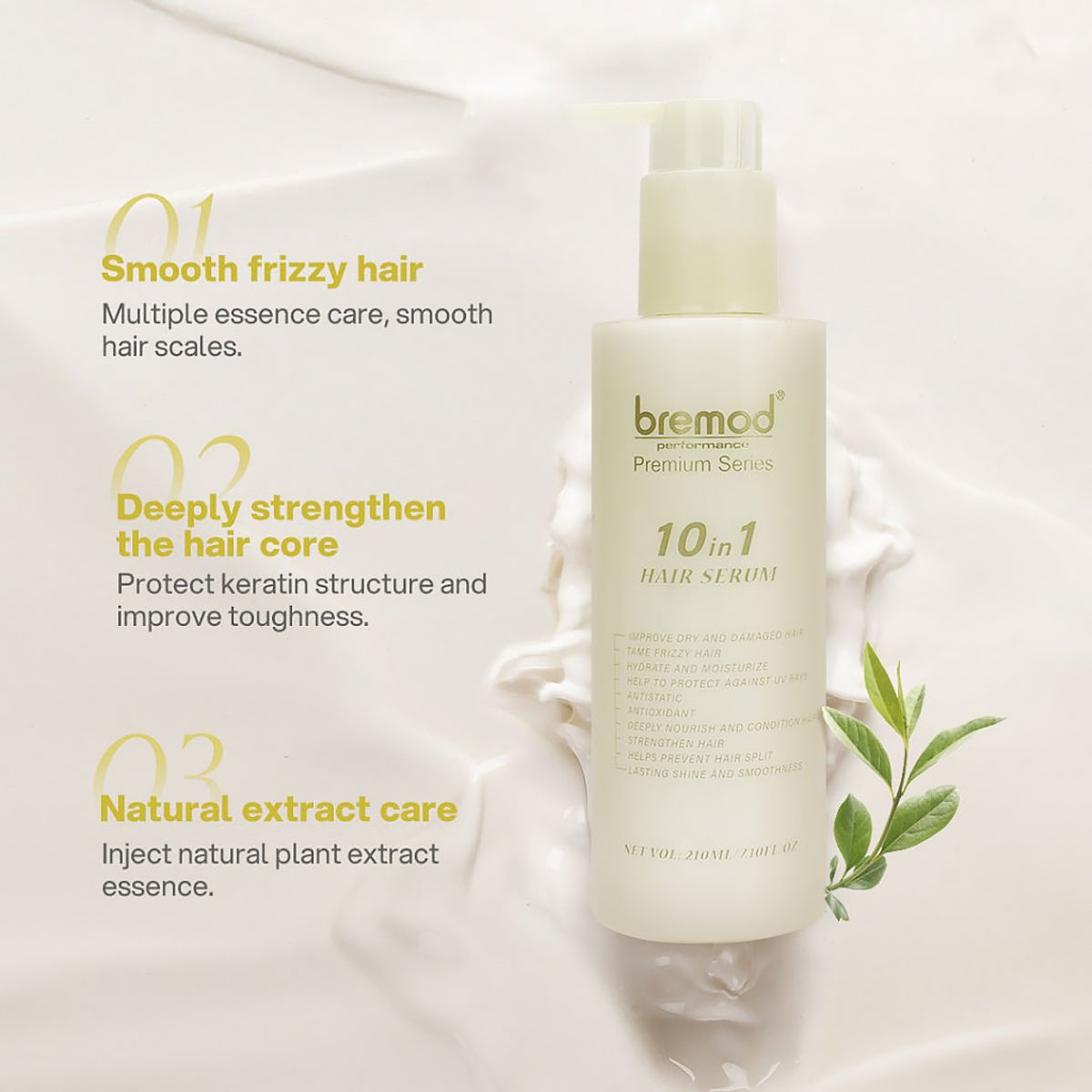 Bremod Performance Premium Series 10-in-1 Hair Cream Serum 210ml