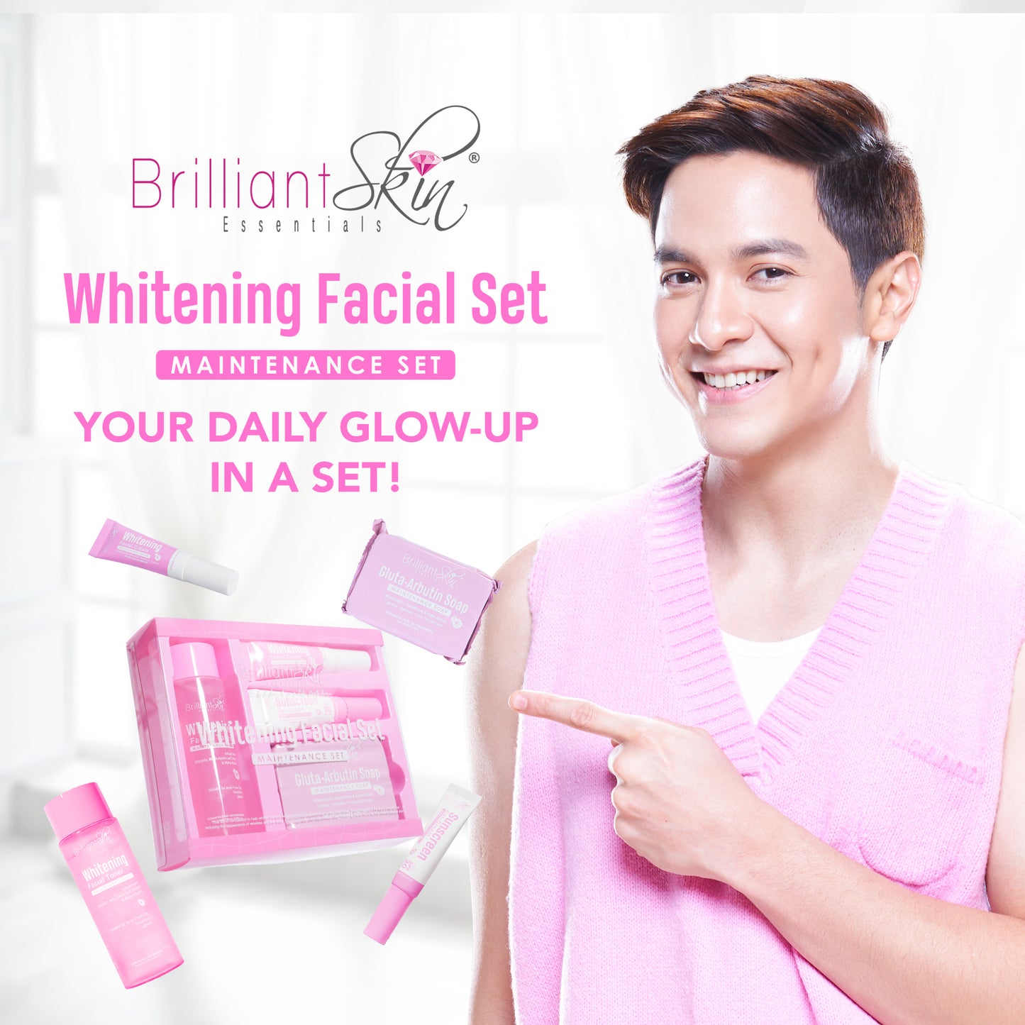 Brilliant Skin Essentials Whitening Facial Set | Bini Beauty NZ AU