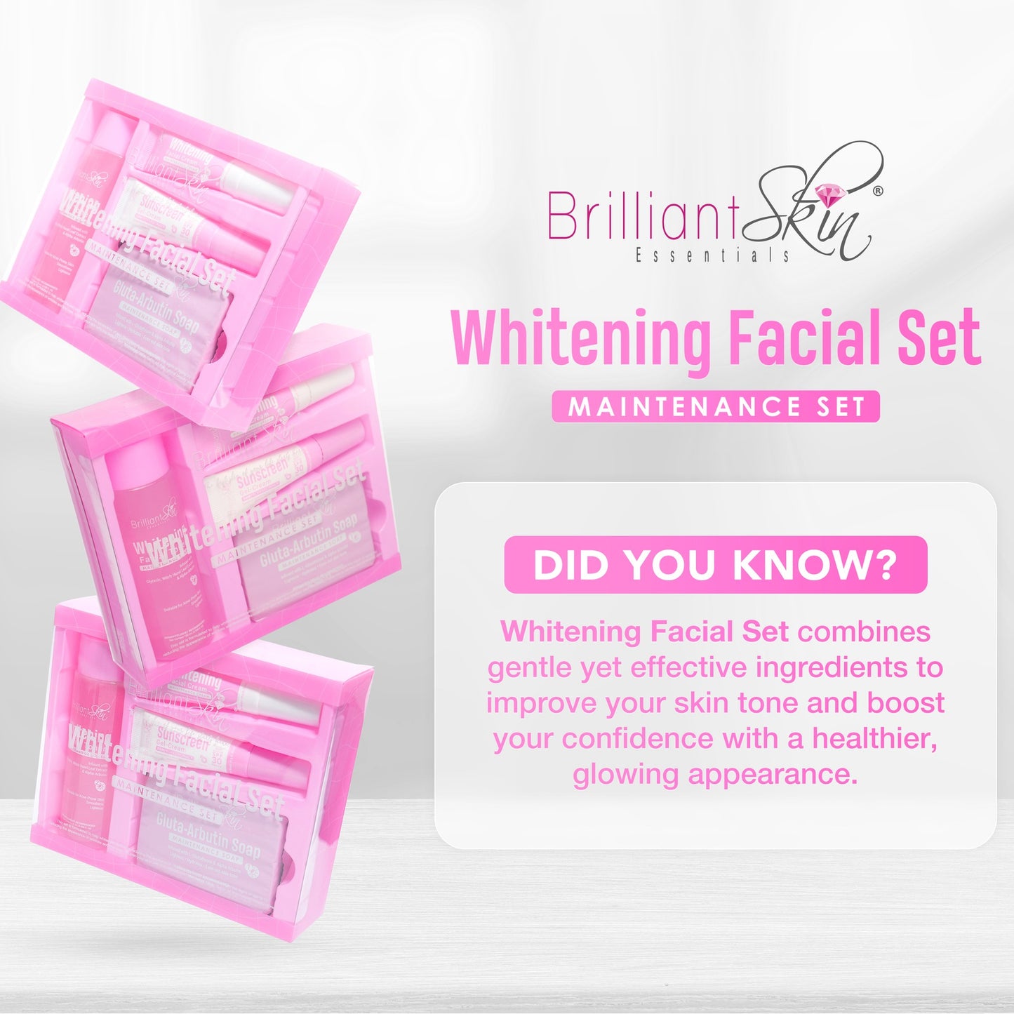 Brilliant Skin Essentials Whitening Facial Set | Bini Beauty NZ AU