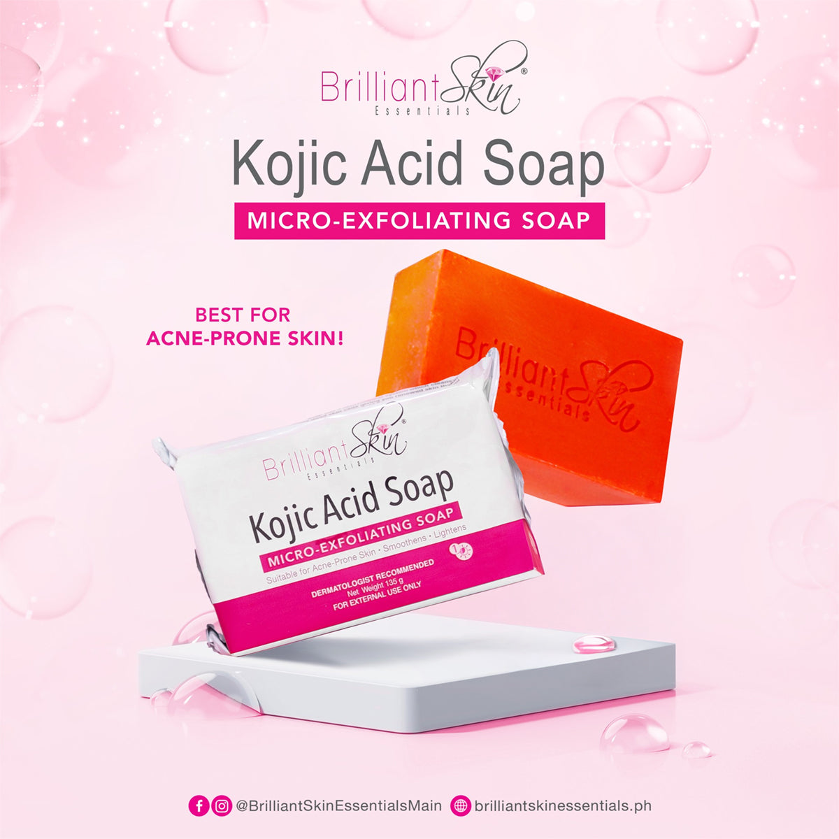 Brilliant Skin Kojic Acid Soap 135g | Bini Beauty NZ AU