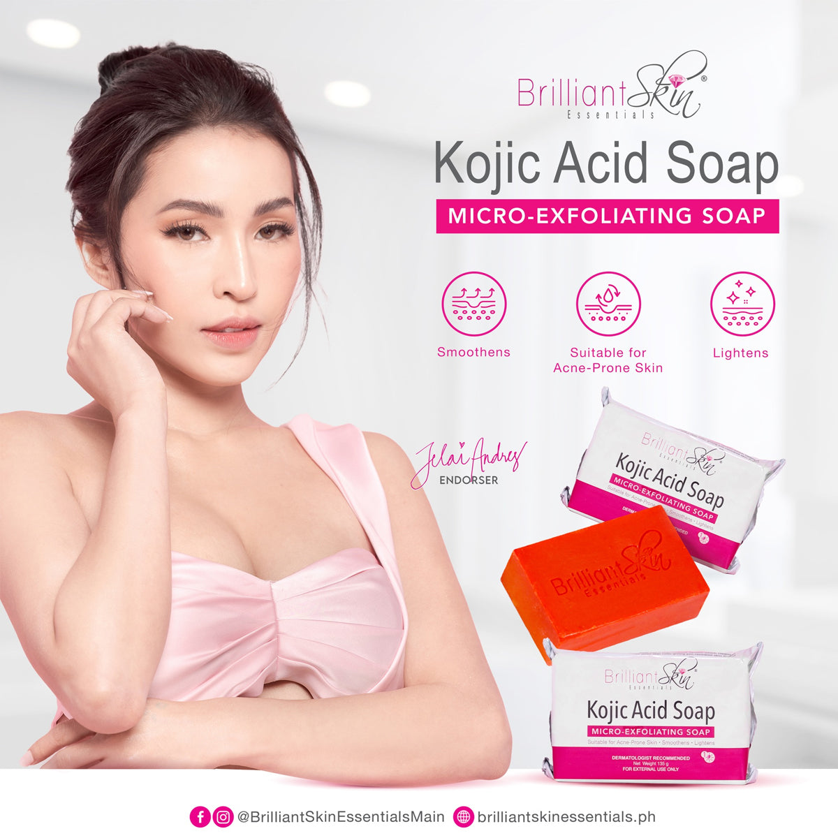 Brilliant Skin Kojic Acid Soap 135g Bini Beauty Bini Beauty NZ