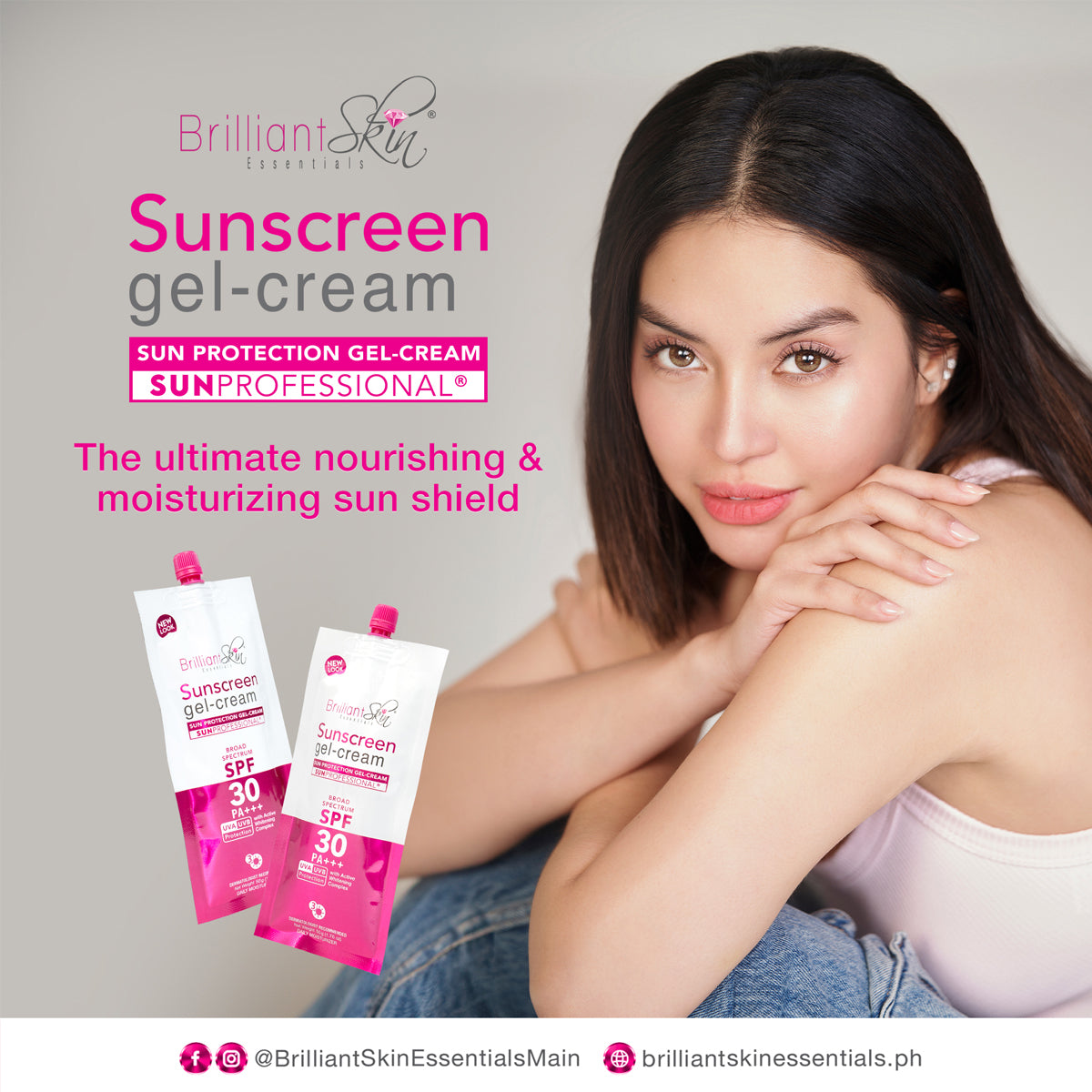 Brilliant Skin Sunscreen Gel-Cream SPF30 50g | Skin Care NZ – Bini