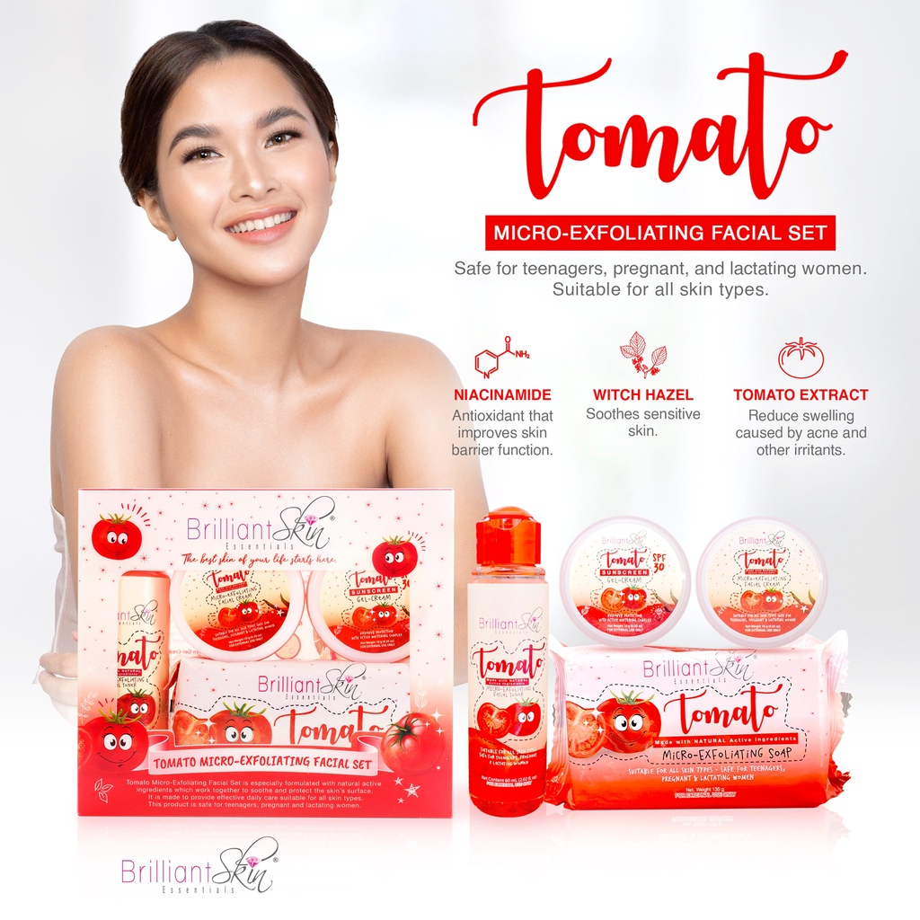 Brilliant Skin Tomato Micro-Exfoliating Facial Set Filipino Beauty NZ AU