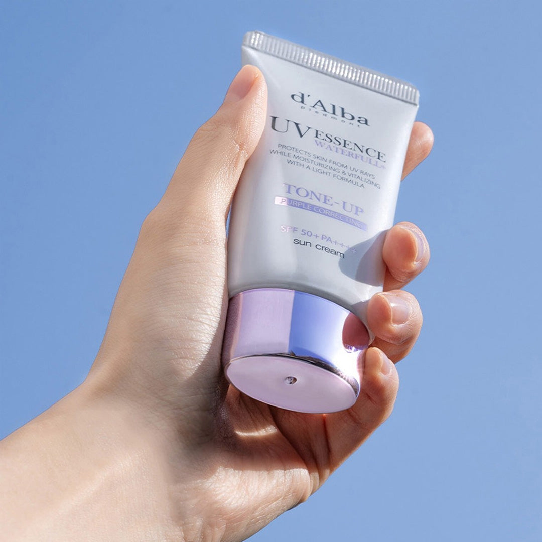 d’Alba UV Essence Waterfull+ Tone-up Purple Correcting Sun Cream SPF50+