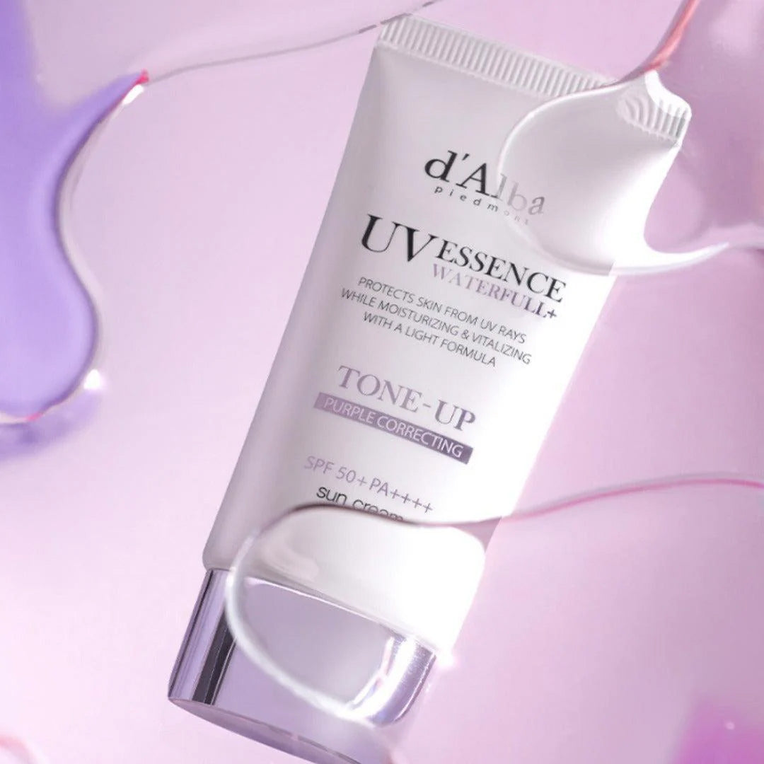 d’Alba UV Essence Waterfull+ Tone-up Purple Correcting Sun Cream SPF50+