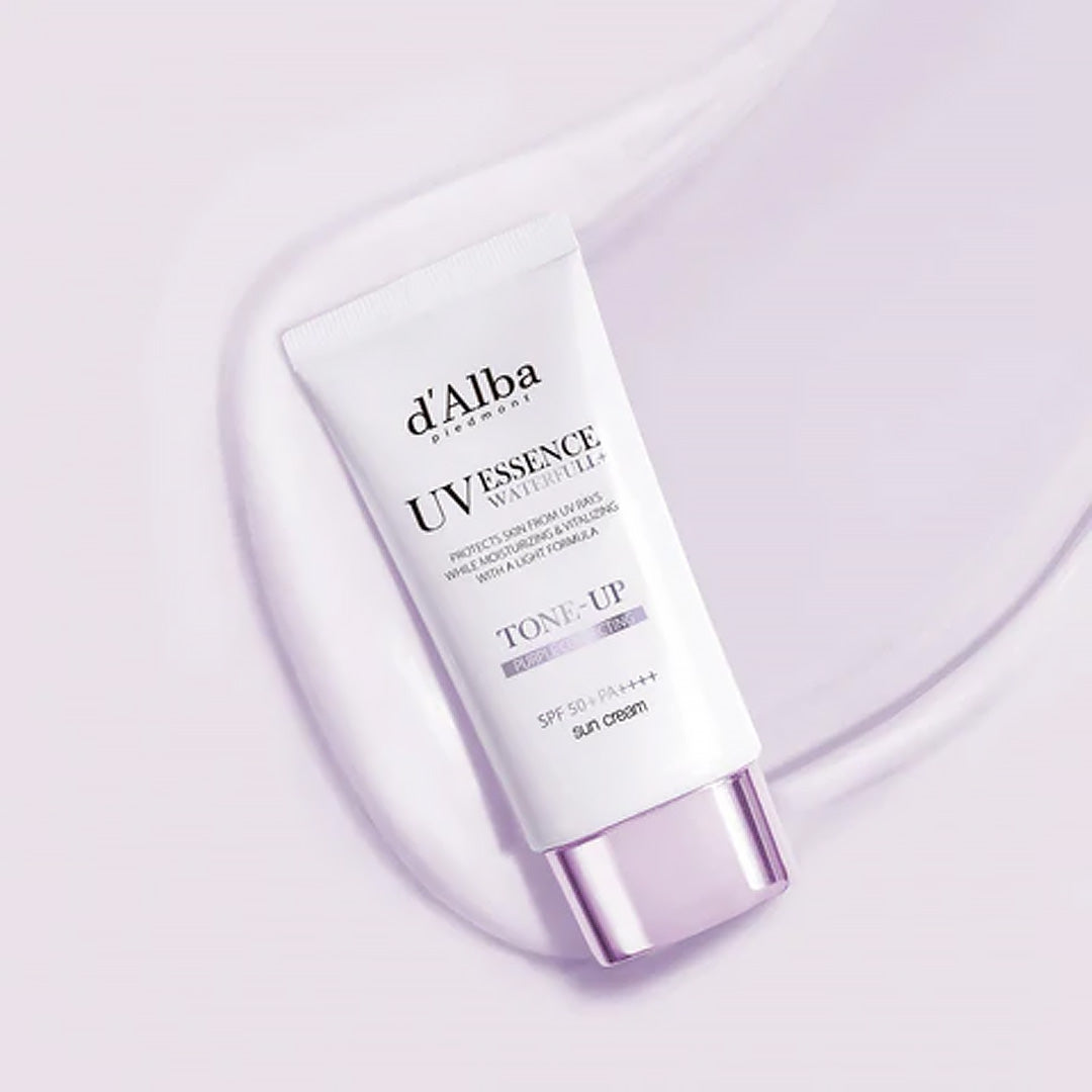 d’Alba UV Essence Waterfull+ Tone-up Purple Correcting Sun Cream SPF50+