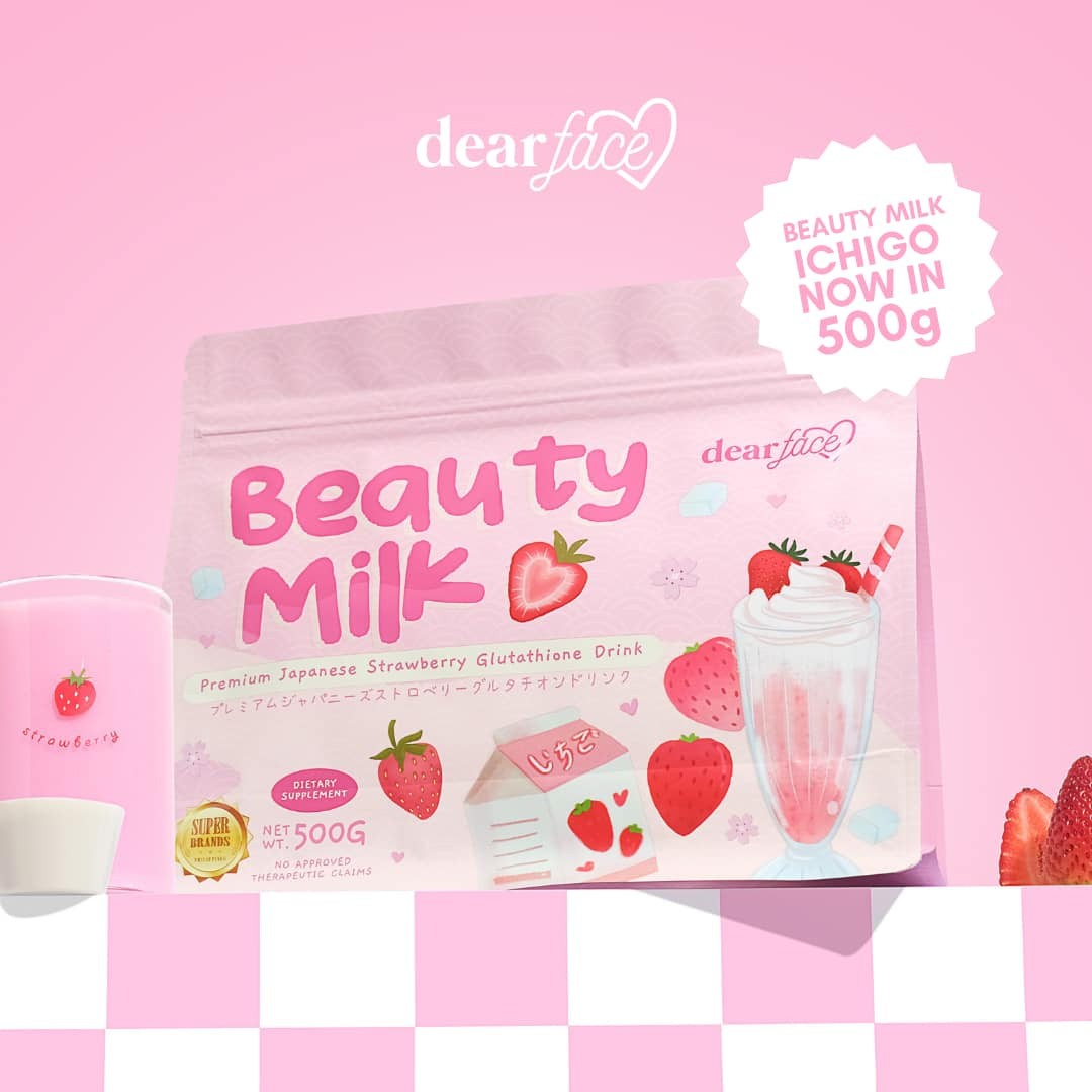 Dear Face Beauty Milk Strawberry Glutathione Drink 500g | Bini Beauty