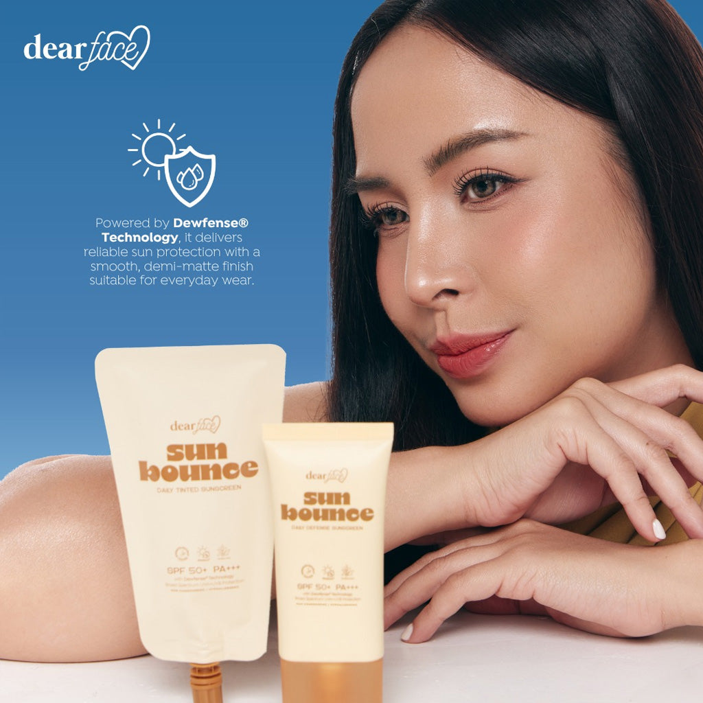 Dear Face Sunbounce Daily Tinted Sunscreen SPF 50+ PA+++ Twin Pack (2 x 30ml)