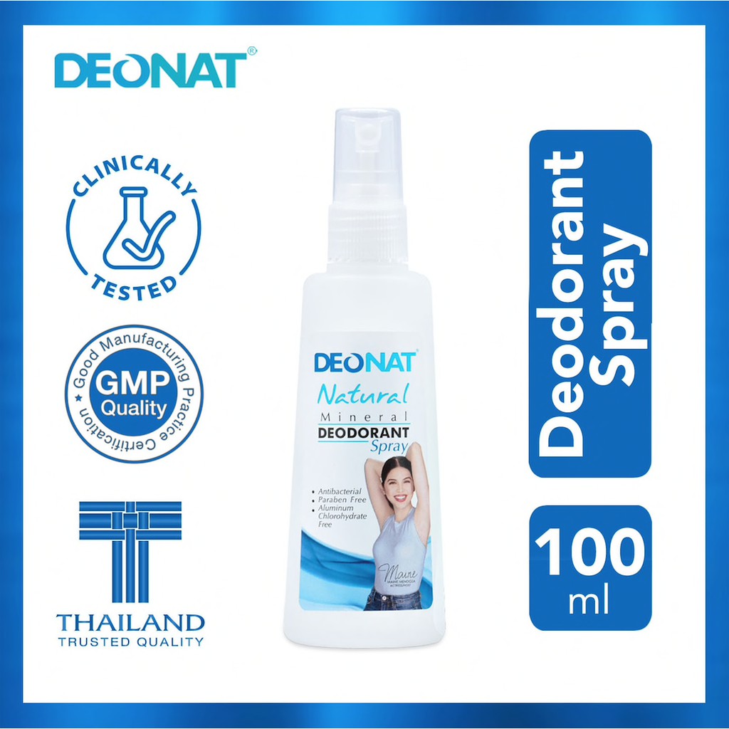 Deonat Natural Mineral Deodorant Spray 100ml | Filipino Underarm Spray NZ AU