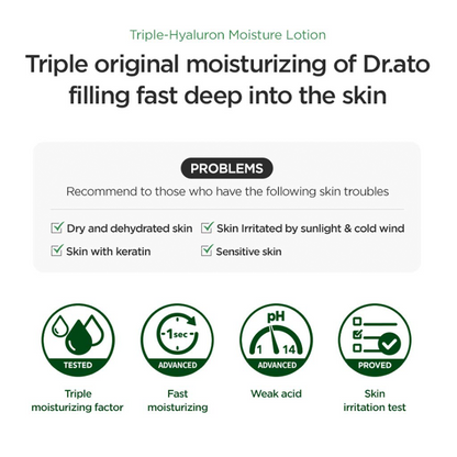 Dr. Ato Triple-Hyaluron Moisture Lotion 310mL | Korean Skincare Products NZ AU - information