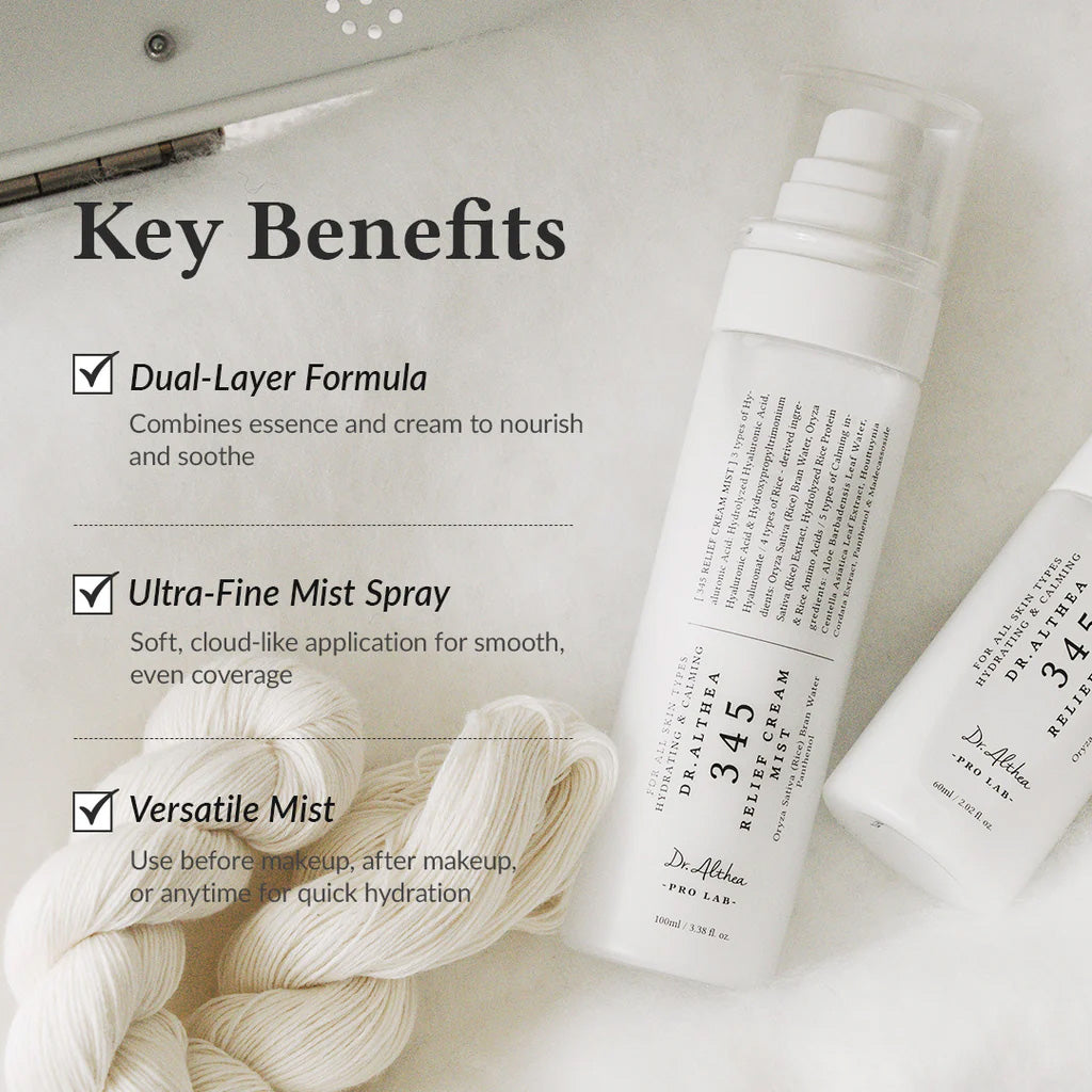 Dr. Althea 345 Relief Cream Mist 60ml key benefits