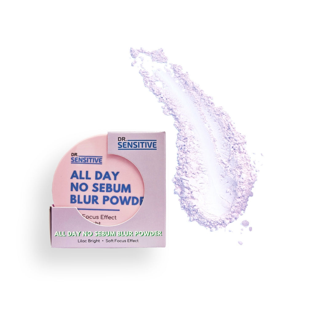 Dr. Sensitive All Day No Sebum Blur Powder - lilac shade