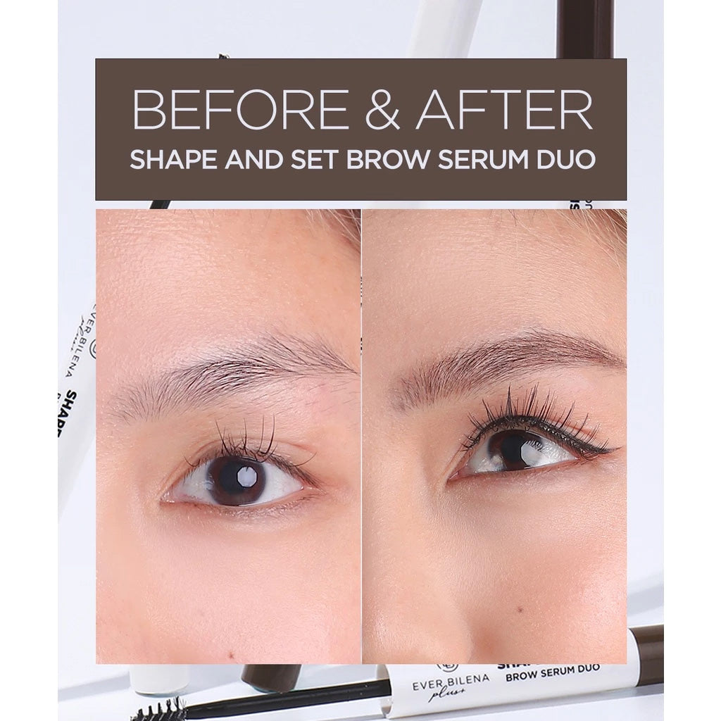 Ever Bilena Shape & Set Brow Serum Duo before and after results photo