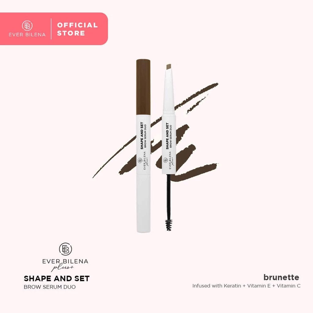 Ever Bilena Shape & Set Brow Serum Duo - in brunette shade