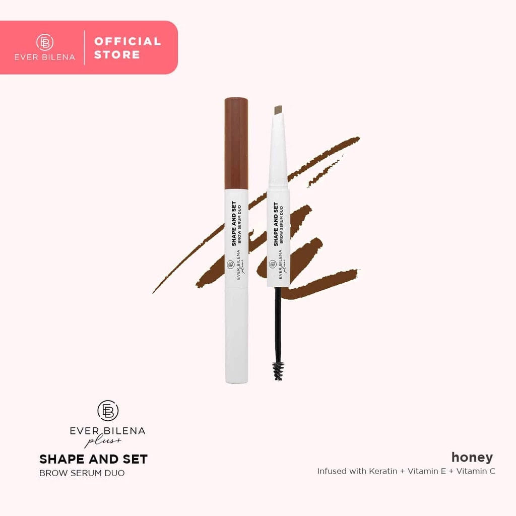 Ever Bilena Shape & Set Brow Serum Duo - in honey shade