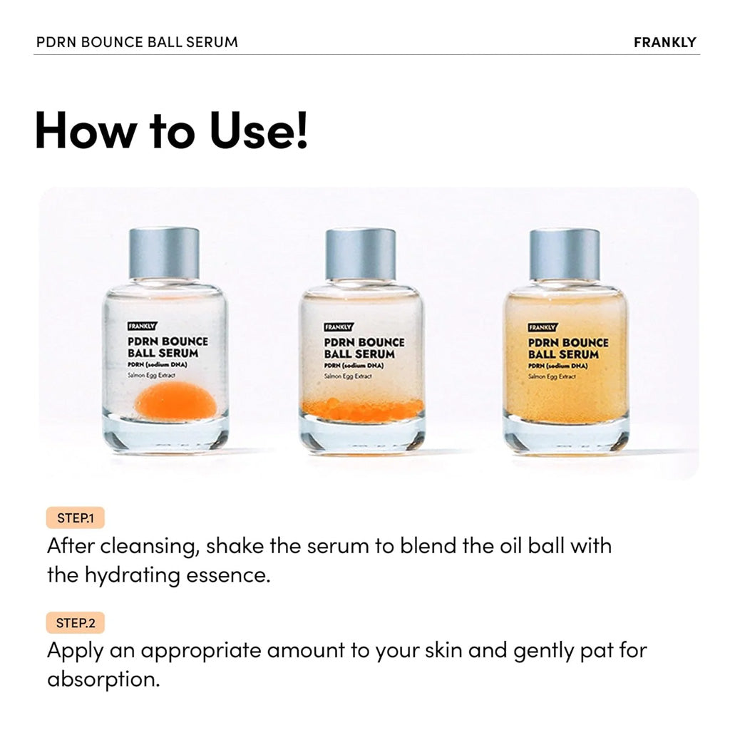 How to use FRANKLY PDRN Bounce Ball Serum 30ml