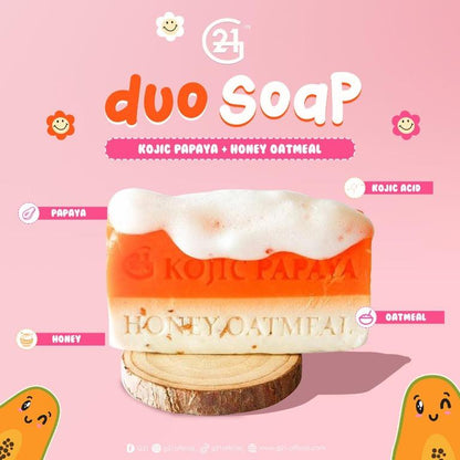 G21 Kojic Papaya Honey Oatmeal Duo Soap 150g