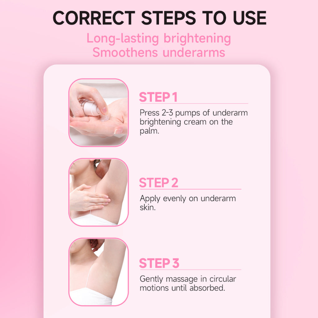 Gmeelan Sakura Gluta Brightening Underarm Cream - how to use