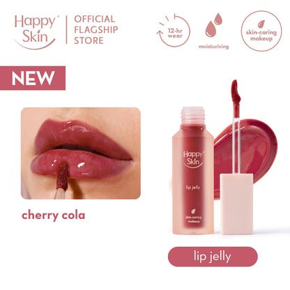 Happy Skin Lip Jelly Dewy Gel Tint - cherry cola shade