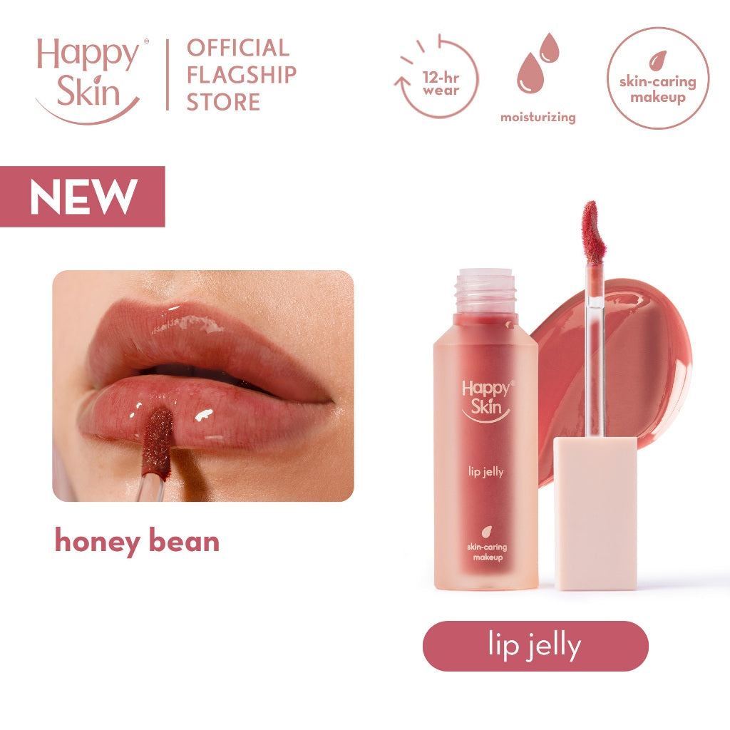 Happy Skin Lip Jelly Dewy Gel Tint - honey bean shade