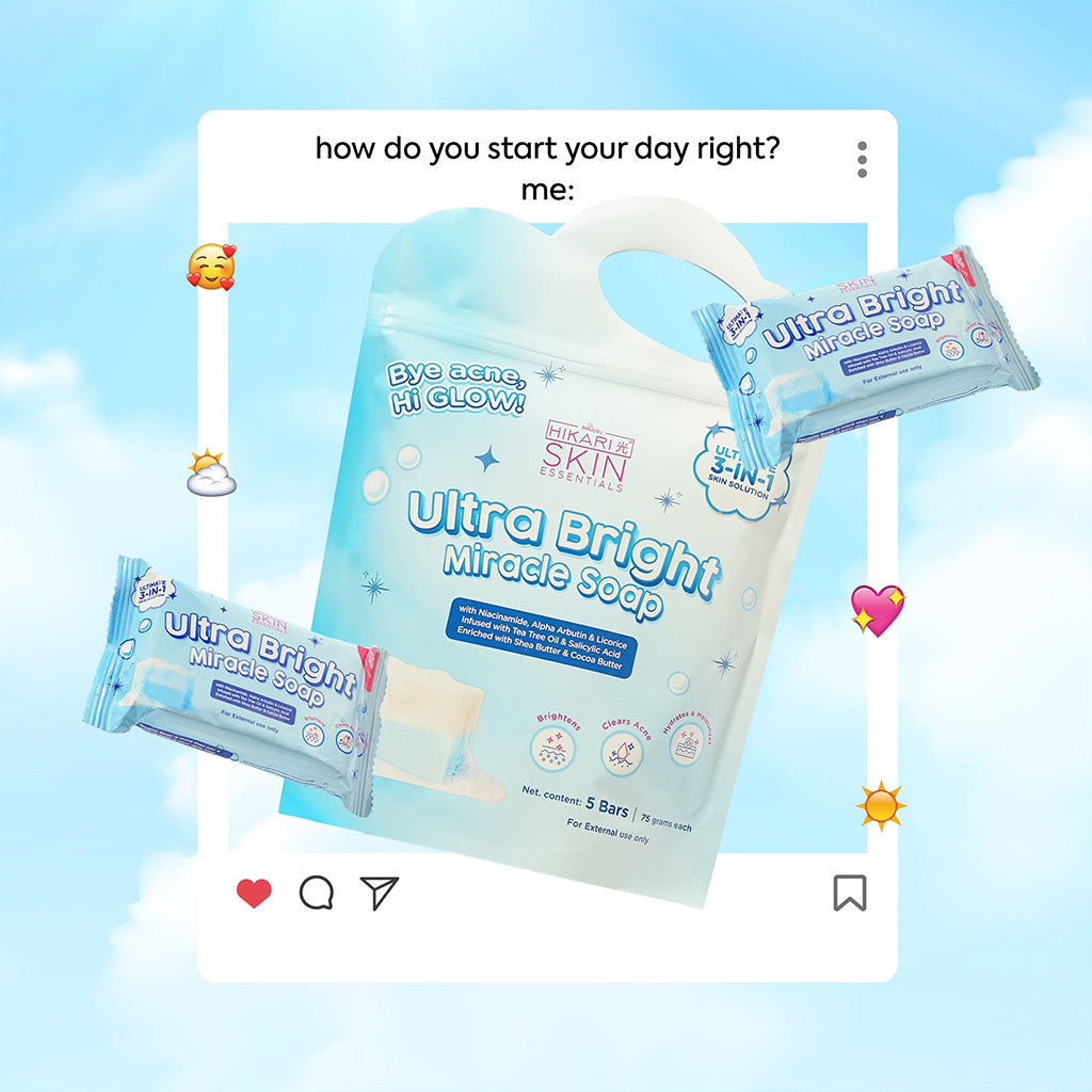 Beauty&U Hikari Skin Essentials Ultra Bright Miracle Soap (5 x 75g Bar Soap)