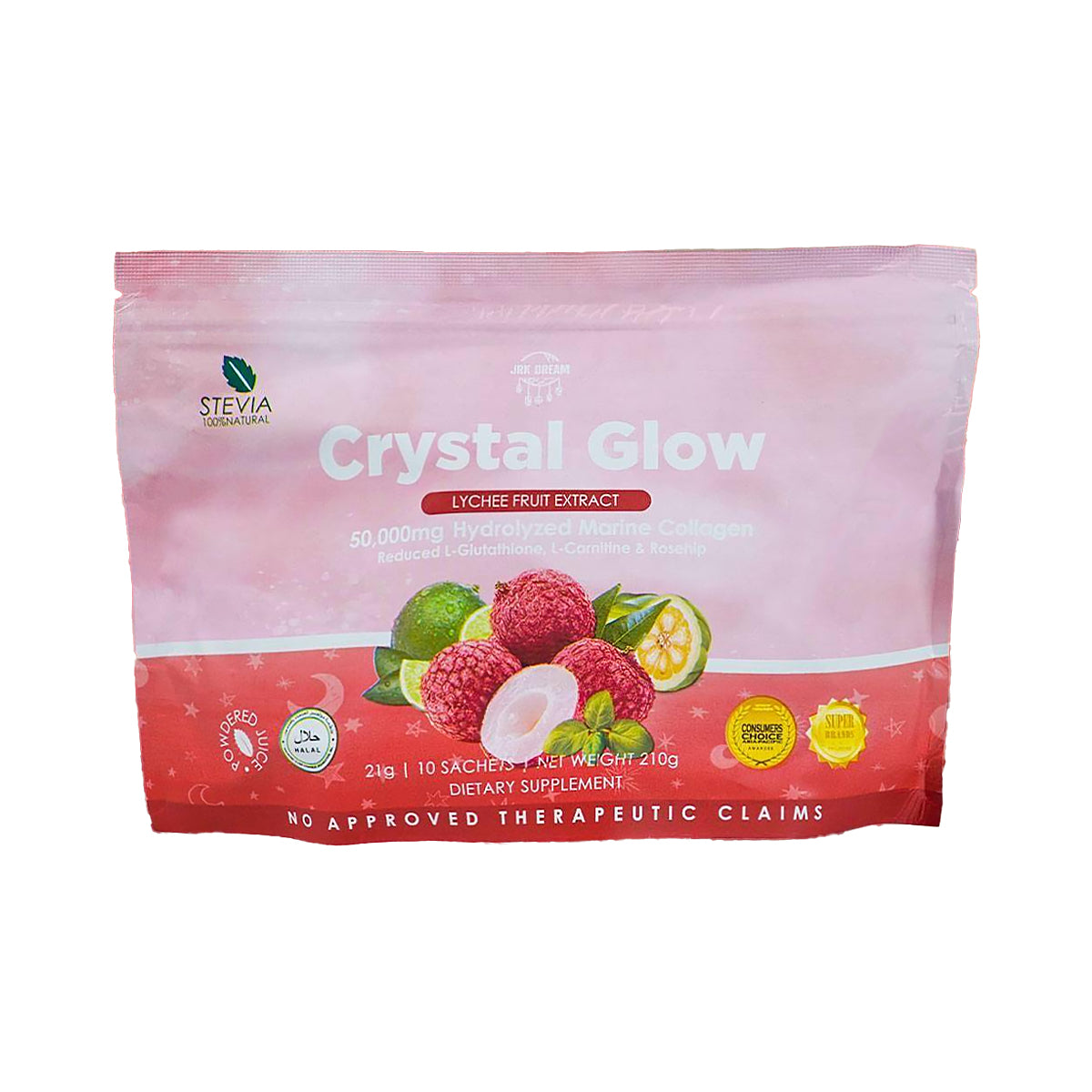 JRK Dream Crystal Glow Lychee Collagen Drink | Filipino Dietary Supplements NZ AU - lifestyle photo