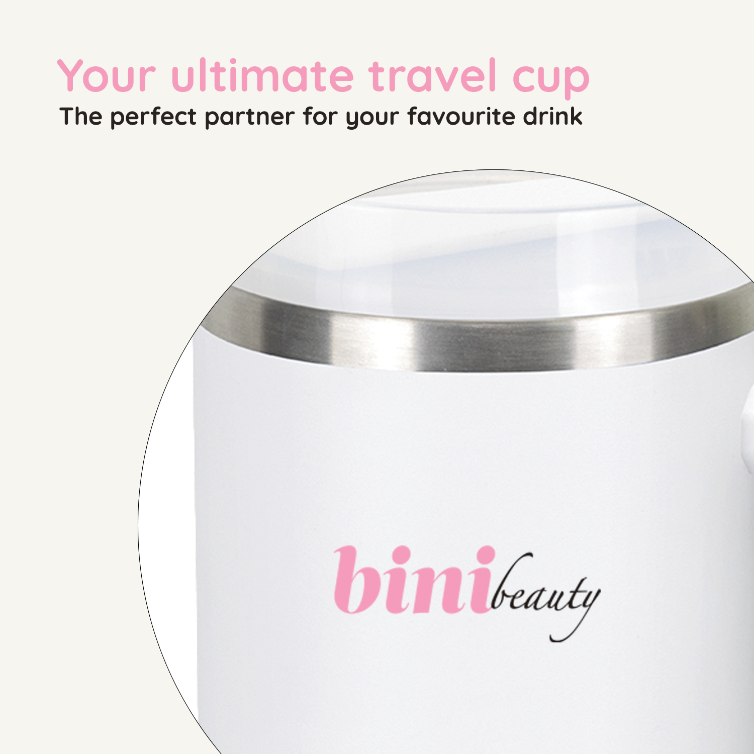 Bini Beauty Travel Cup - printing feature