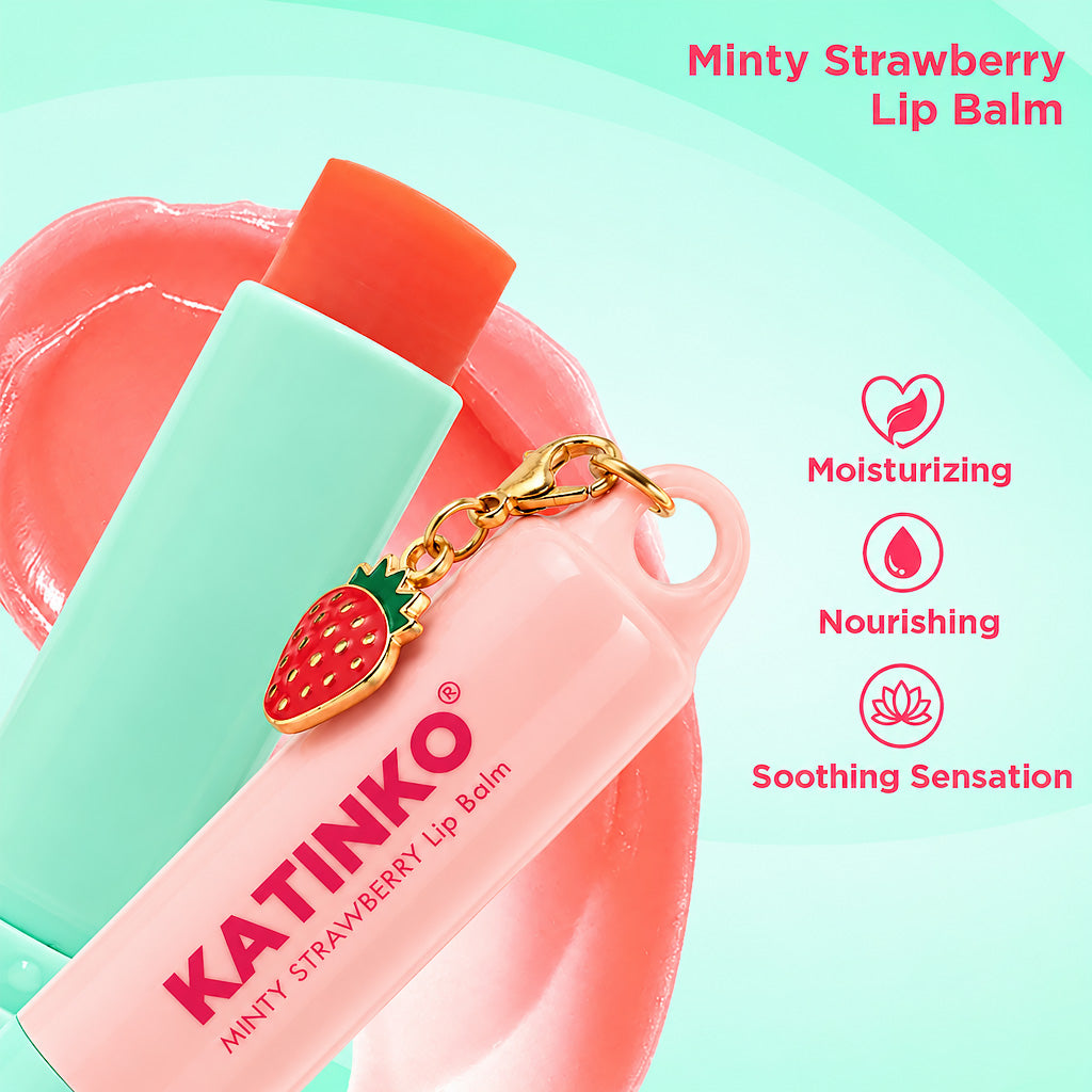 Benefits of Katinko Minty Strawberry Lip Balm 3g