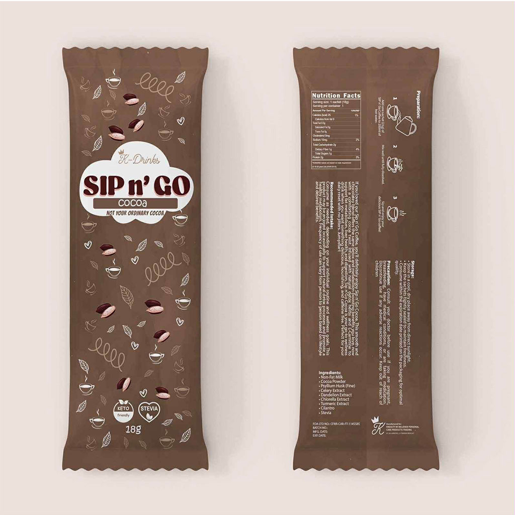 K-Drinks SIP n’ GO Cocoa 10 Sachets x 21g