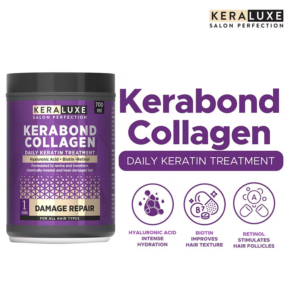 KERALUXE Kerabond Collagen Daily Keratin Treatment 700ml - key benefits
