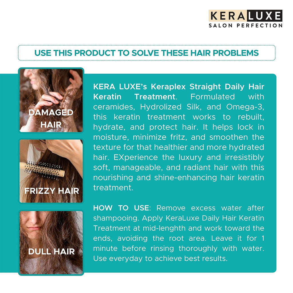 KERALUXE Keraplex Straight Daily Keratin Treatment 700ml - product use