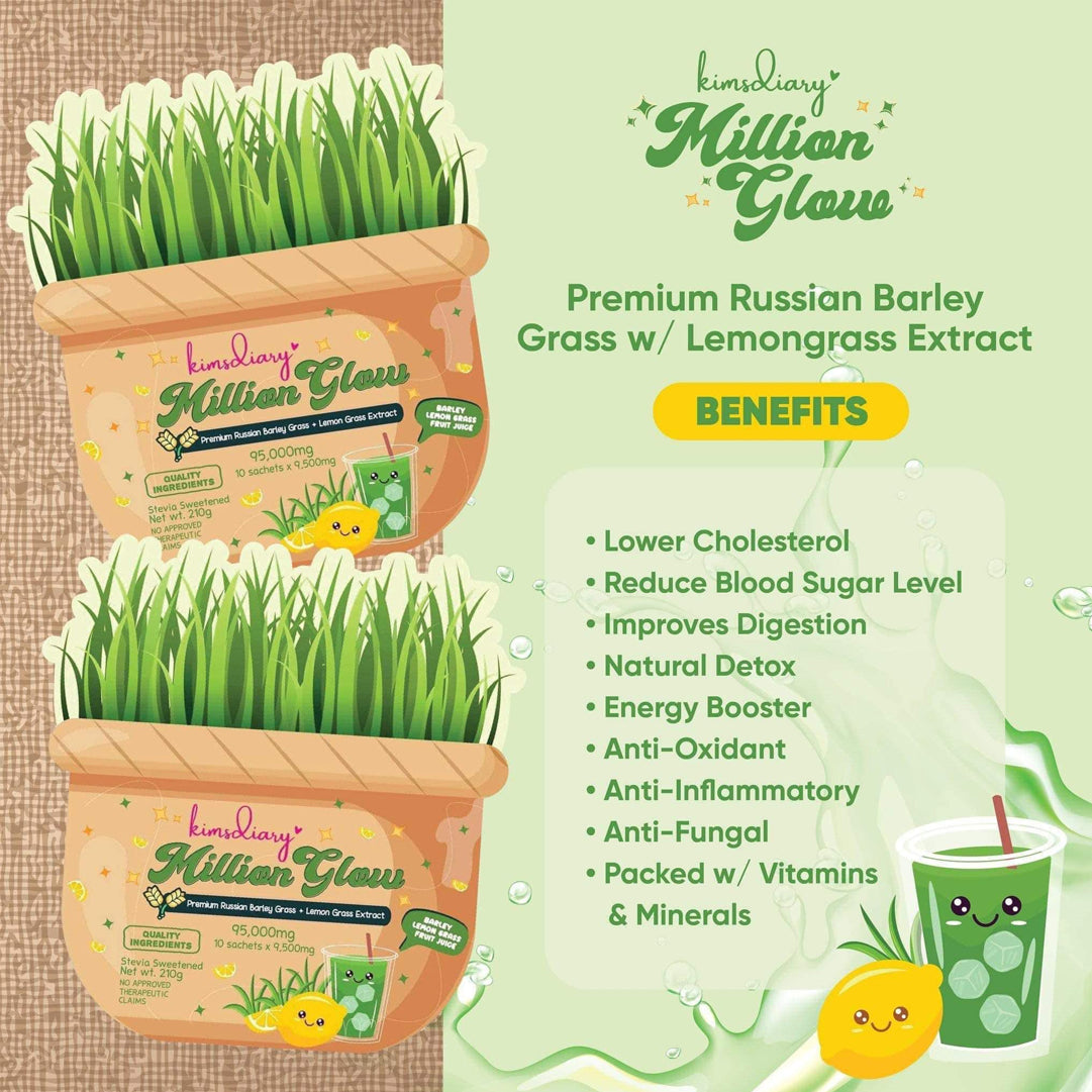 Kimsdiary Million Glow Russian Barley Grass + Lemongrass Extract