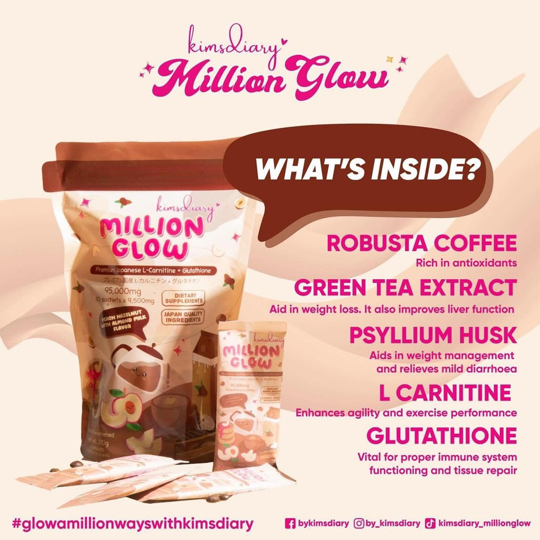 Kimsdiary Million Glow Peach Hazelnut with Almond Milk