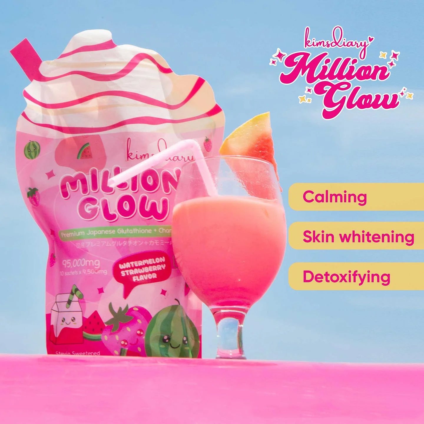 Kimsdiary Million Glow Watermelon Strawberry | Dietary Supplements