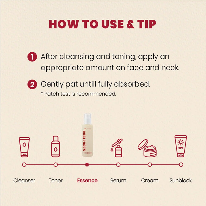 how to use K-SECRET SEOUL 1988 Essence : Snail Mucin 97% + Rice 100ml