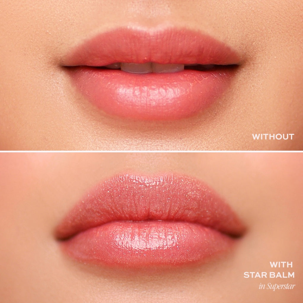 Lucky Beauty Star Balm - Hydrating Lipstick by Anndrew Blythe - with and without Star Balm
