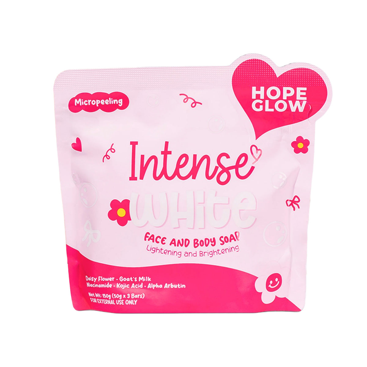Luna Aura Hope Glow Intense White Face and Body Soap (50g x 3 Bars)