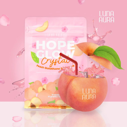 Luna Aura Hope Glow Crystal Peach Drink | Filipino Beauty Supplements NZ AU lifestyle