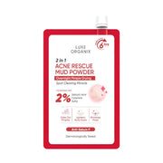 Luxe Organix 2-in-1 Acne Rescue Mud Powder Overnight Pimple Drying 9g
