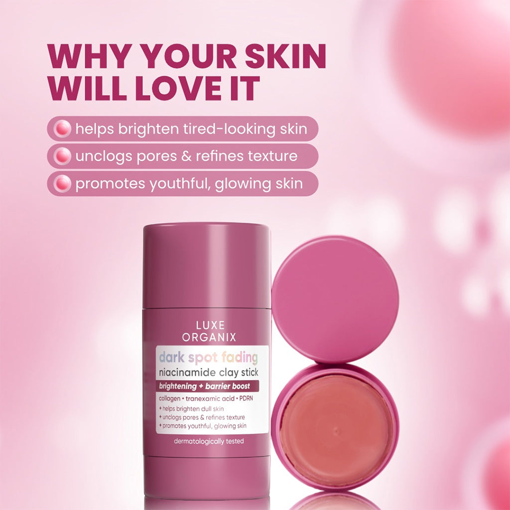 Key Benefits of Luxe Organix Dark Spot Fading Serum Clay Mask 52g